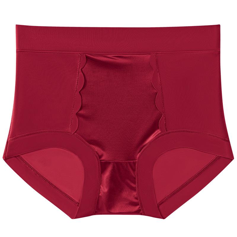 Plussize Ladies Summer Light Ice Silk No Trace Breathable Soft Comfortable High Waist Briefs
