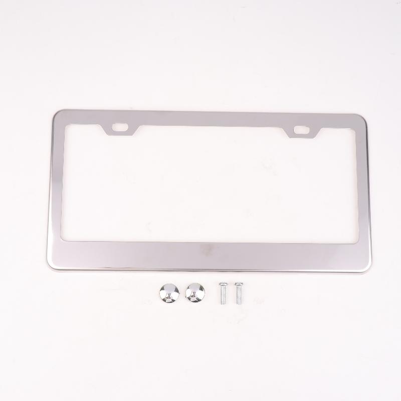 1 Set American Auto Accessory Universal Stainless Steel License Plate Frame Black Bracket Number Plate TAG Cover For Front Rear