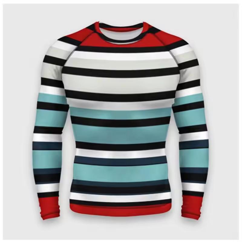 

Футболка с принтом в полоску зебры и 3D-принтом в стиле хип-хоп с круглым вырезом и длинными рукавами, модная, авангардная, повседневная, минималистичная, для мужчин 5XL