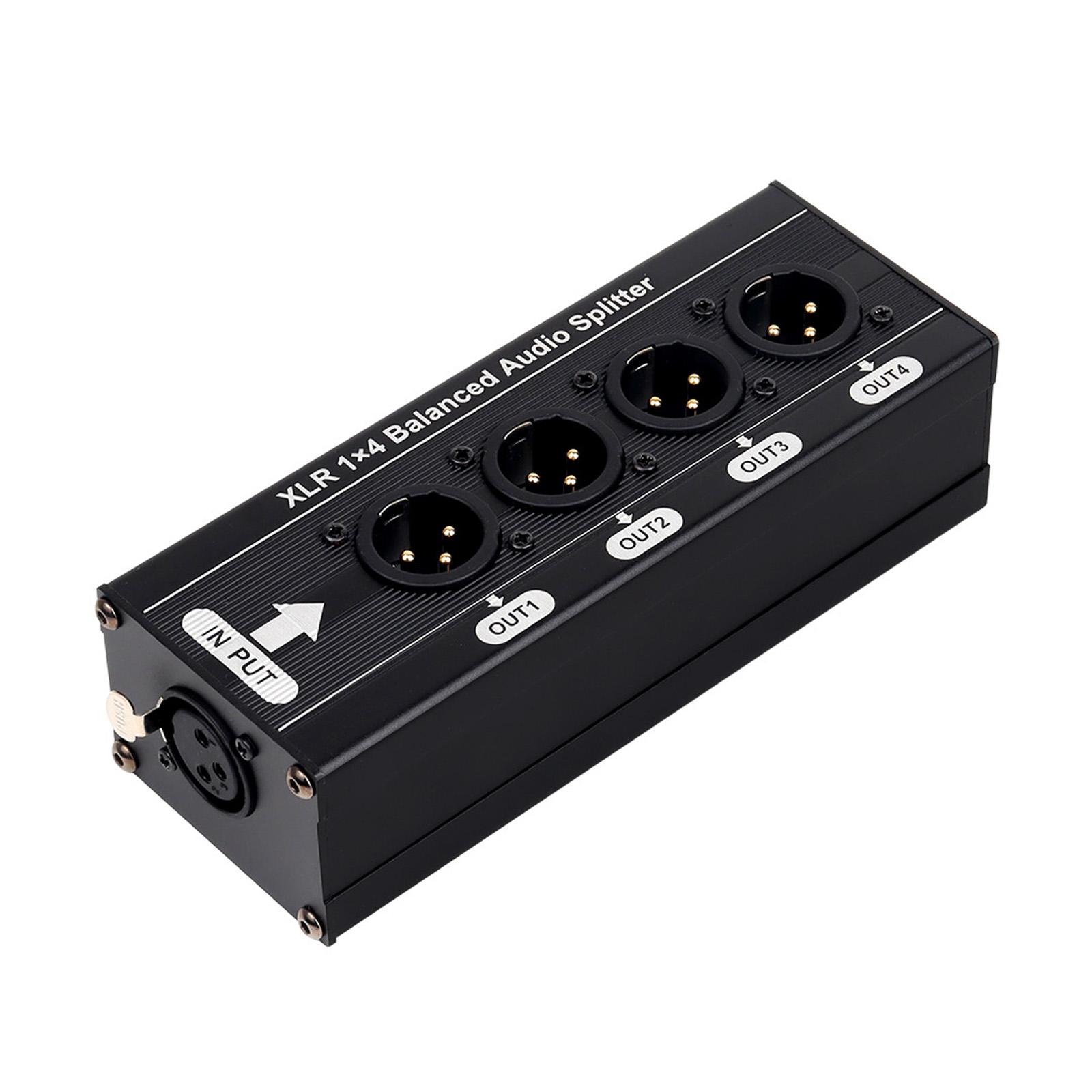 

4 Channel Sound Splitter Networking Cable Extender Isolator Common Ground Interference Isolation 1 In 4 Out 3Pin Splitter 1