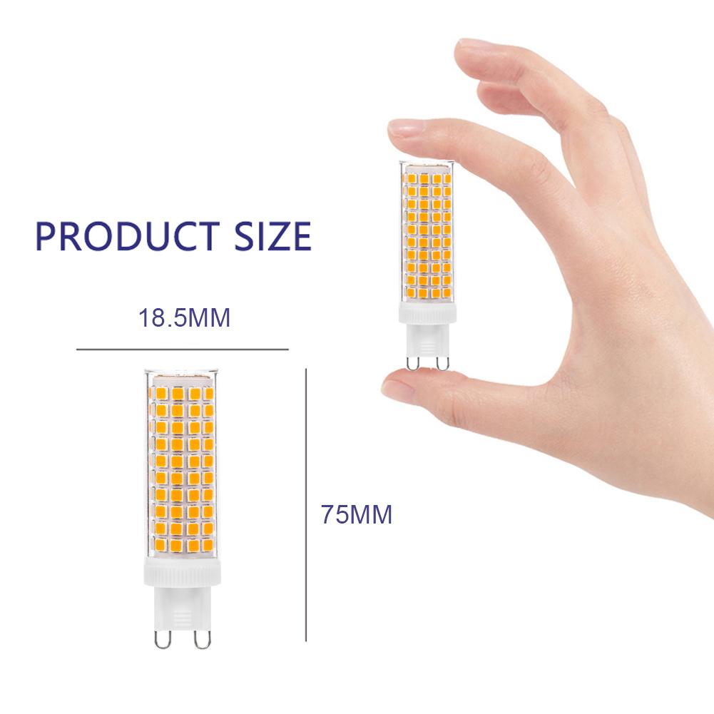 10 Adet G9 LED Ampul 10W Avize Işıkları AC 100V-265V 124 LED SMD2835 Titreşimsiz Seramik Oturma Odası Aydınlatma Lambası