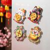 Rotatable 3D Refrigerator Magnets Cartoon Refrigerator Decorative Magnet  New Year Decoration