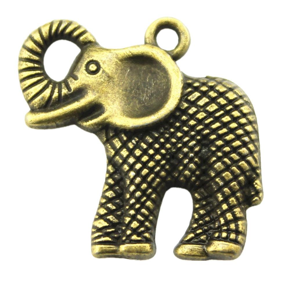 

10шт подвески в виде слона античная бронза цвет цинковый сплав 25х25мм
