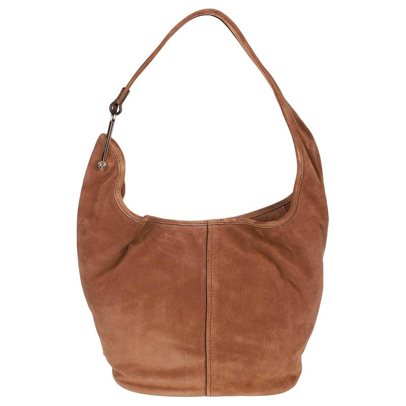 MICHAEL KORS Sonny gold hardware patchwork design cowhide hobo shoulder bag medium size women s brown золотой