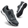 Mens Mountain Bike Cycling Shoes Low-Cut Leather Upper With Rotating Dial Lightweight Anti-Slip Sports
