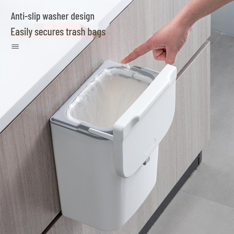 Grande Pattumiera da Cucina da Parete con Coperchio - Contenitore Estetico per Armadi e Bagni