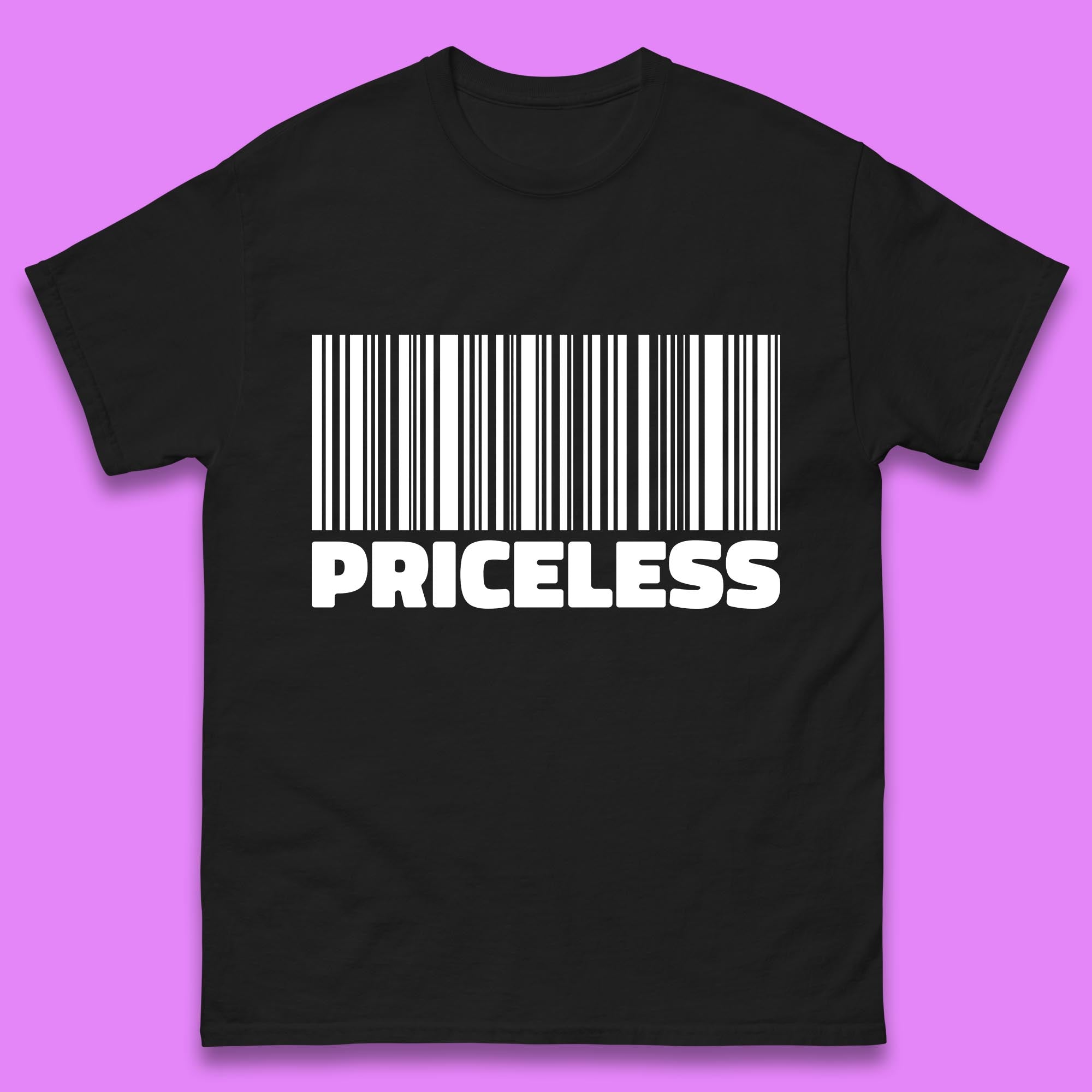

Scan For Priceless Barcode Funny Label Inspirational Empowerment Mens Tee Top S