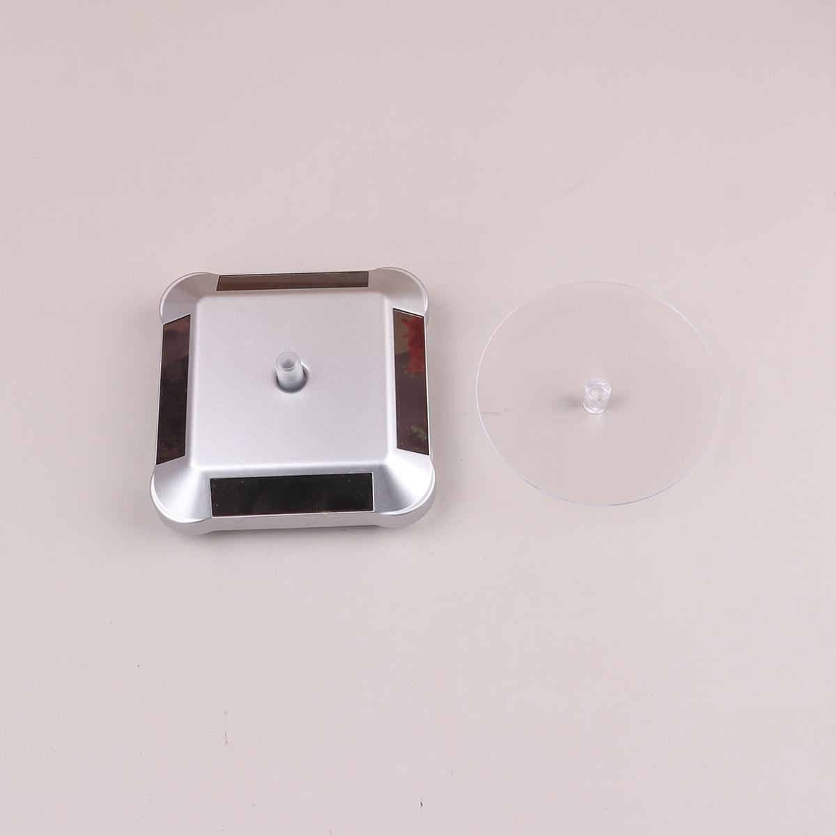 

Солнечная витрина 360 автоматический вращающийся поворотный стол ювелирный органайзер ожерелье браслет часы телефон дисплей стенд белый