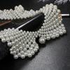 Ethnic Braided Pearl Fake Collar Standing Beads Detachable Female Party Bridal Dress Decoration