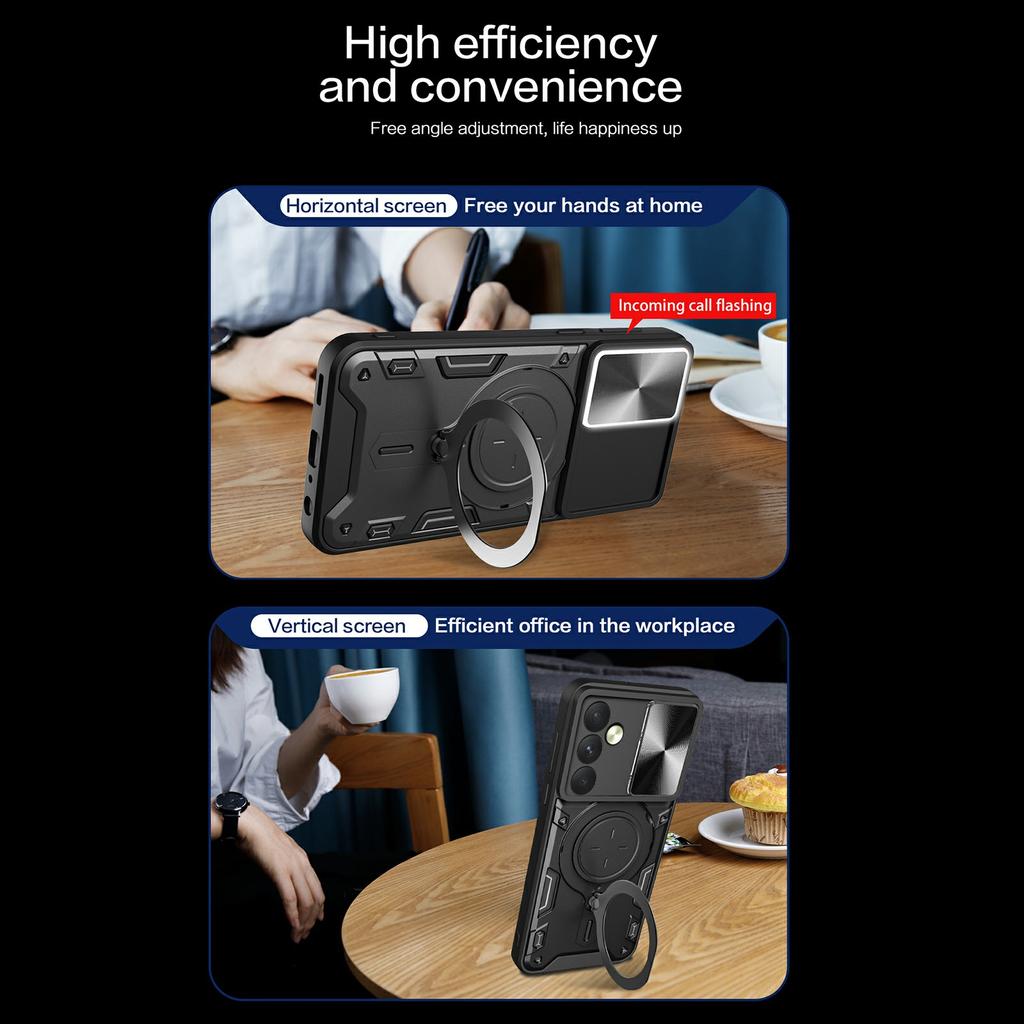 For Samsung Galaxy A35 5G Case Kickstand Armor TPU+PC Camera Protection Phone Cover