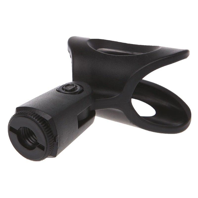 Mic Microphone Stand Accessory Flexible Plastic Clamp Clip Holder Mount