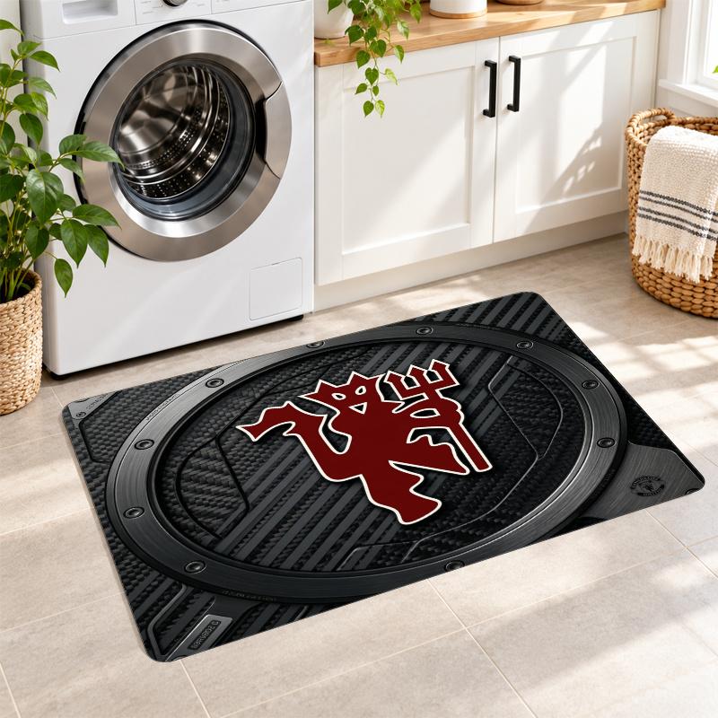 Flannel Kitchen Mat Manchester United Soft Area Rug Non Slip Floor Carpet Home Decoration
