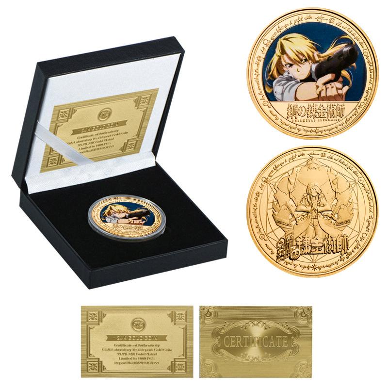 Steel Commemorative Coins, Anime Coins, Peripheral Commemorative Coins, Die Cast Metal Coins, Badges, Gifts