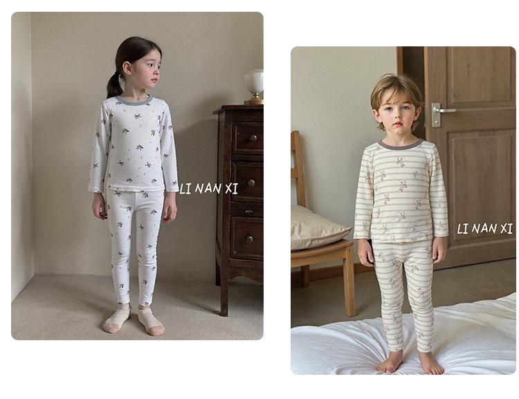 88273 Kids' Wool Lycra Autumn/Winter Pajama Set 2025 - Boys' Long Sleeve Homewear