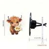 Car Outlet Vent Perfume Clips Cat Air Freshener Diffuser Aromatherapy Decoration Interior Aromatherapy Pad Cartoon Cow Clip