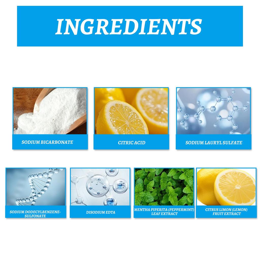 Jakehoe Dishwasher Cleaning Tablets for Kitchen & Bath Home Dishwasher Cleaning Stubborn Stains & Grease Odors