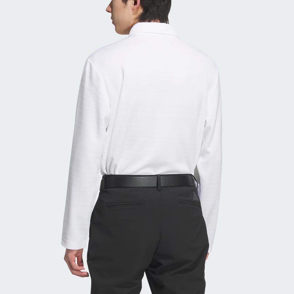 Adidas Performance Ss25 Monogram Logo Golf Long Sleeve Polo Shirt Men Polo Shirts JL7946