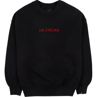 Solid Color Crew Neck Pullover with Brand Logo Letter Print Long Sleeve Sweatshirt Women Sweatshirt Black DV6470-010