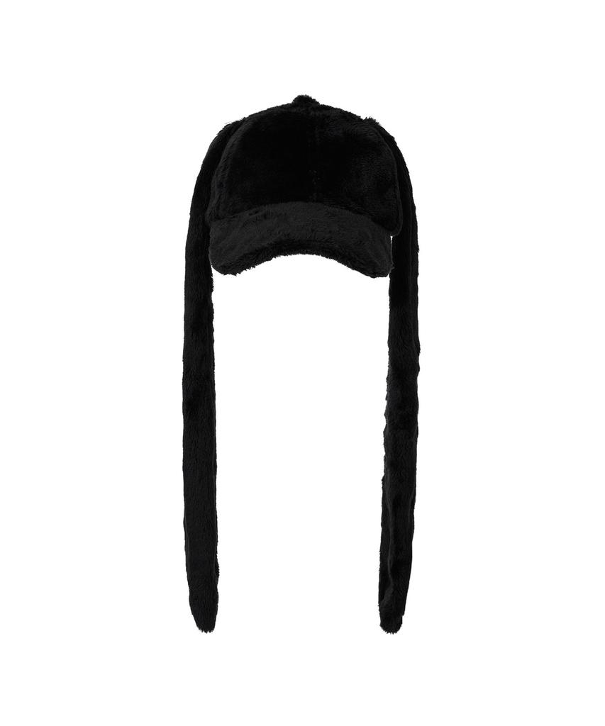 Bieseulaebis Bunny Ear Pow Fur Cap Black