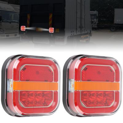 Car  Tail Lamp Taillight Turn Signal Indicator for Truck UTV ATV Van Square Car Accessories License Plate Lamp 28 LED 12V 24V