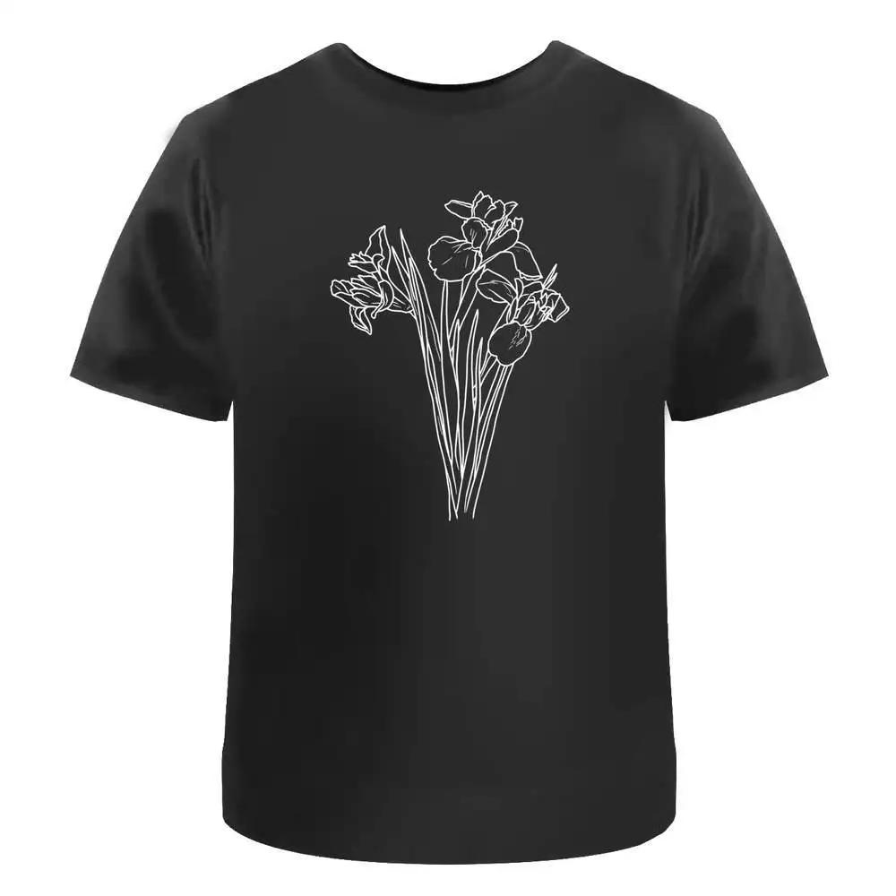 Iris Flowers Unisexs Unisexs Cotton Tshirts