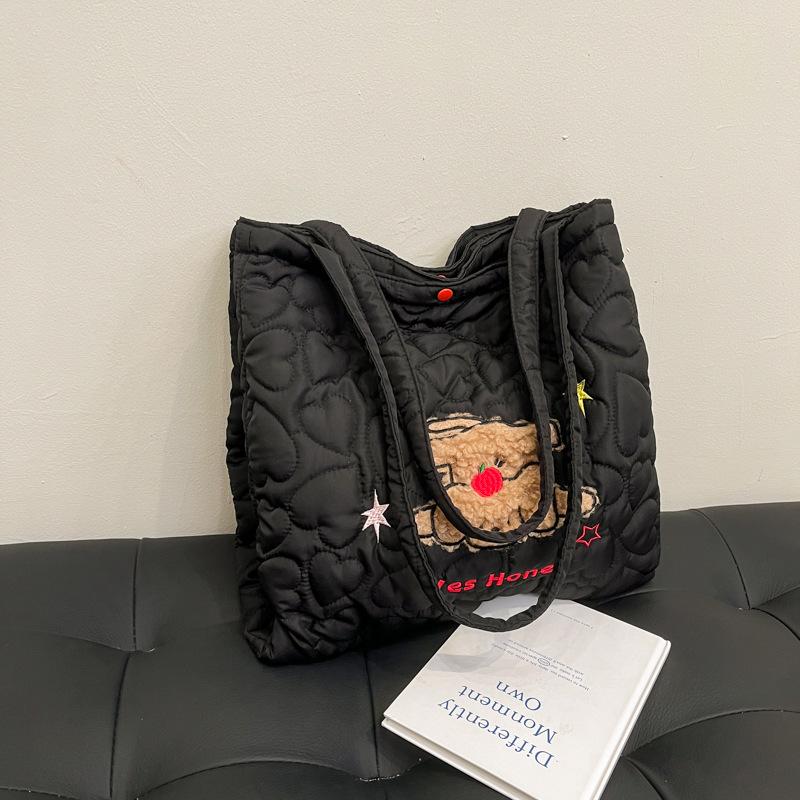 Girl Tote Bag Women's New Large-capacity Shoulder Bag Cartoon Puppy Commuter Bag