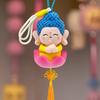 Mini Buddha Keychain Cute Pendant for Bag Hands Openable Plush Toy Gift