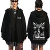 Mayhem De Mysteriis Dom Sathanas Album Zipper Hoodies Death Metal Gothic Zip Up Hoodie Männer Frauen Übergroße Fleece Hoody Jacke