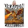 Mantas de Meme Brainrot Italiano de Cannelloni de Dragón Suave Cálida Esponjosa Manta de Felpa para Sofá Franela Colcha Cubre Cama