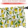 Nature Exotic Lemon Tree Branches Treatment Valance Watercolor Plant Fruit Art Window Valance with Rod Pocket for Kitchen Dining Room Window