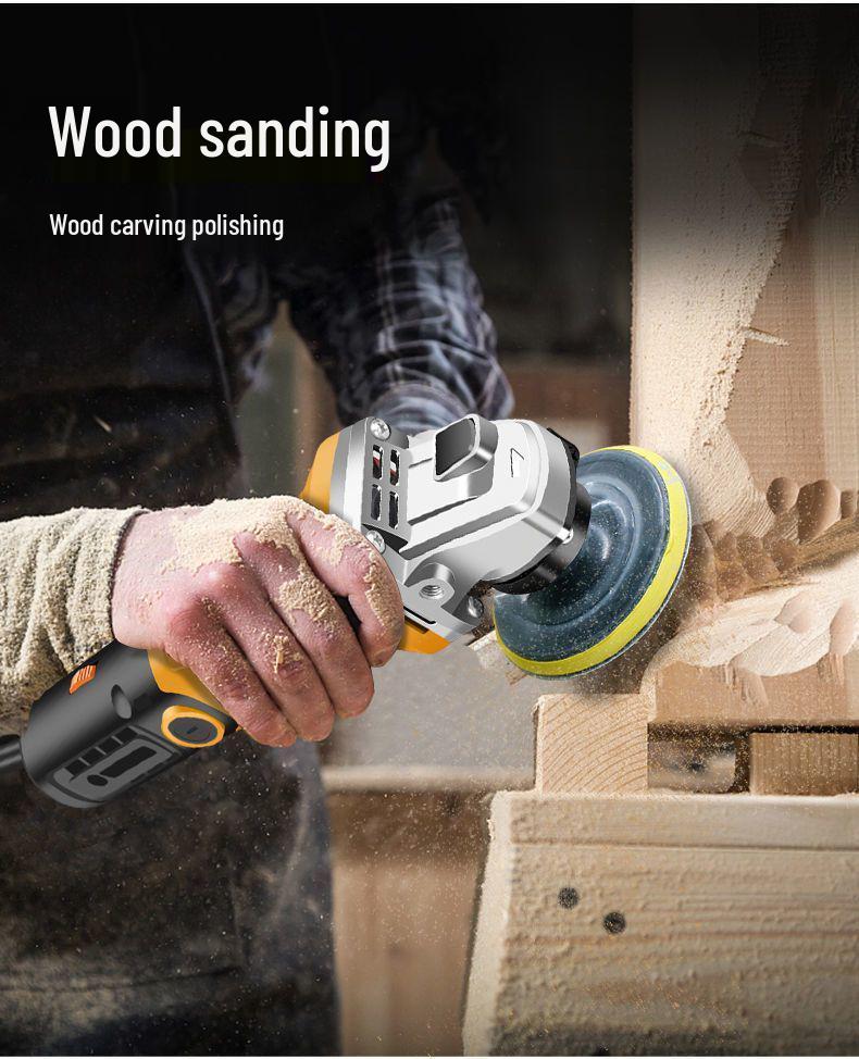 Multifunctional Angle Grinder & Polisher: Handheld Cutting, Grinding, and Polishing Tool for Household Use