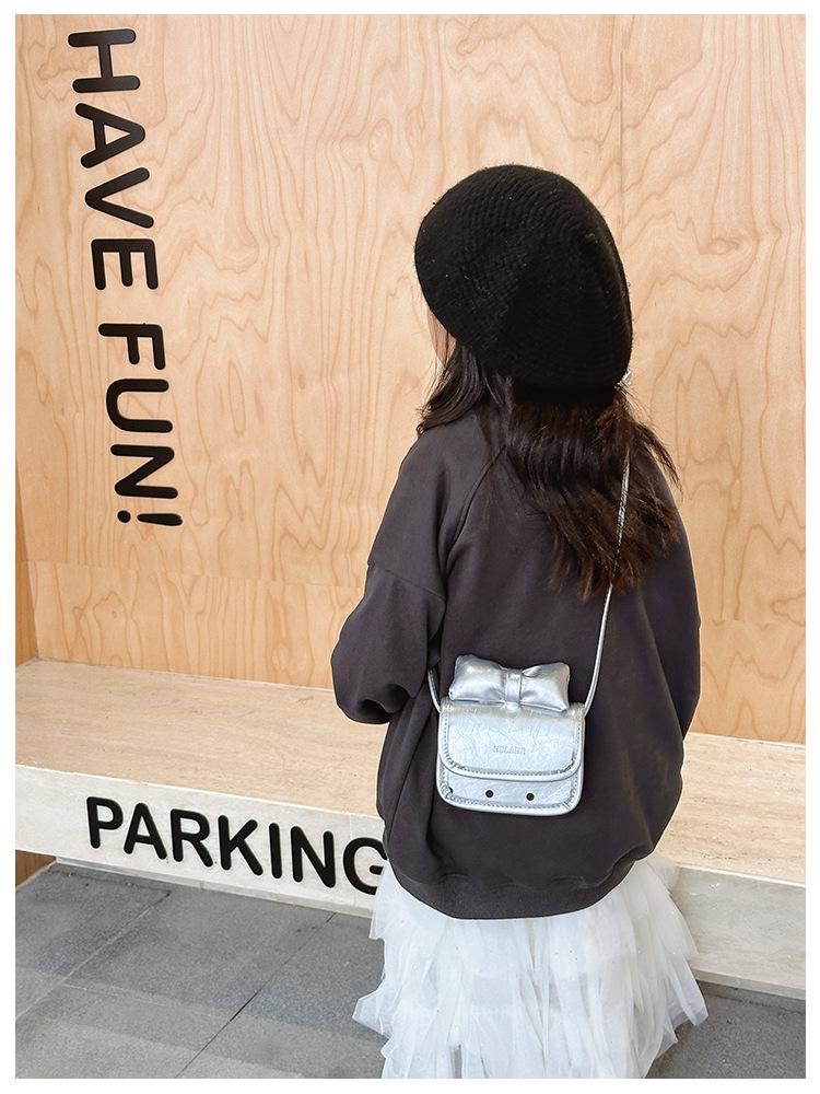 Set de Bolso Bandolera con Lazo de Lunares para Niñas y Monedero