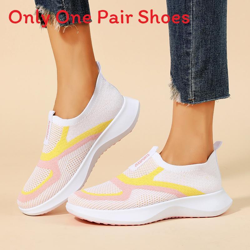 Womens Breathable Slipon Canvas Shoes With Colorful Patchwork For Casual Summer Wear