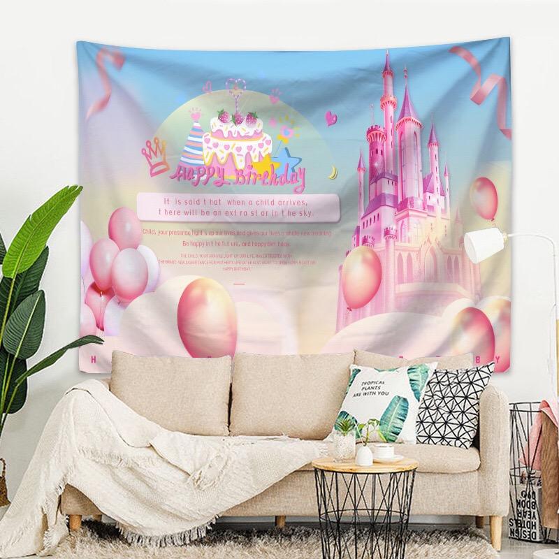 Aertemisi Happy Birthday Gift Tapestry Wall Hanging Art for Bedroom Living Room Decor College Dorm Party Backdrop