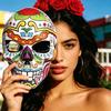 Colorful Printed Skull Horror Mask Halloween Day of The Dead Cosplay Carnival Masquerade Ball Party Decoration Prop