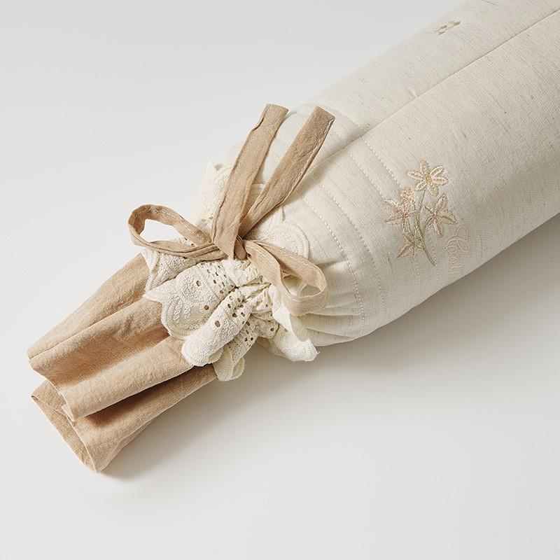 Cylindrical Buckwheat Pillow Neck Support Sleep Aid Adult Therapy With Herbal Filling Cotton Linen Cover