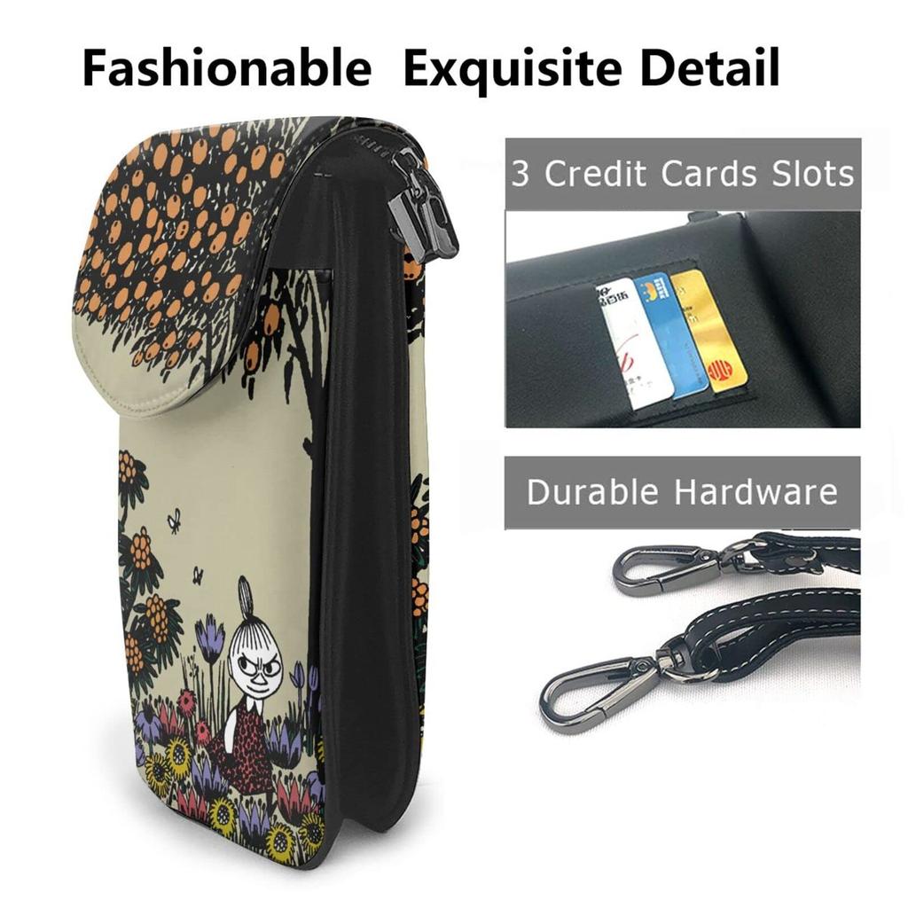 This Genuine Leather Smartphone Pouch Is a Slim, Lightweight Shoulder Bag for Men and Women. It Can Also Be Used As a Wallet, Mini Pouch, or Crossbody