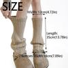 Solid Color Women Knitted Leg Warmers Retro Thickened Women's Foot Cover Soft Breathable Girl's Boots Heap Socks JK Uniform
