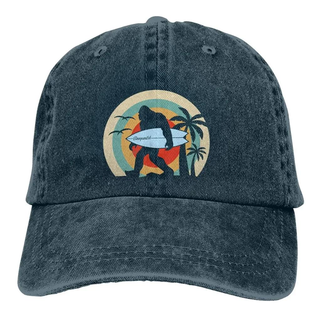 Casquette d'été Visière Pare-soleil Surf Drôle Surf Classique Hip Hop Casquettes Bigfoot Sasquatch Chapeau de Cowboy Casquettes Trucker à Visière Casquettes de Papa