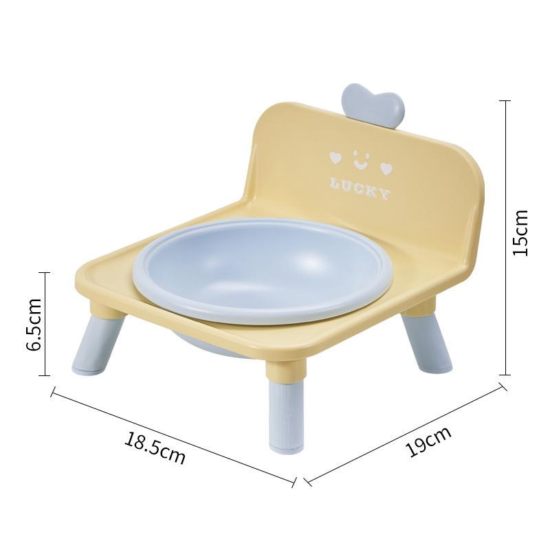 Cat Bowl Pet Stool Stainless Steel Dining Table Anti-slip and Anti-tip Dog Bowl Large Capacity Pet Bowl