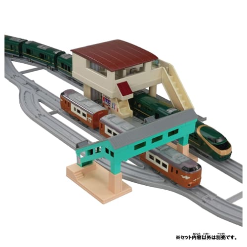 Takara Tomy Plarail Overpass Station and Overpass Kit, Train Toy, Ages 3 and Up