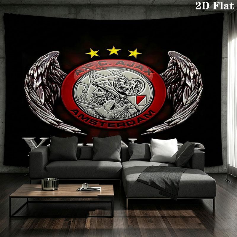 AFC Ajax Custom Name Wall Tapestry Aesthetic Wall Hanging Printed Fabric Blanket Decorative Tapestries for Bedroom Living Room Home Decor