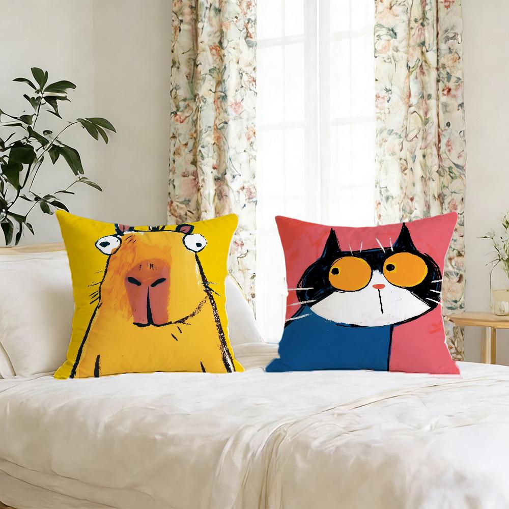 Animals cute cartoon cushion cover For Pillow Printing Sofa Decoration Home Car Room Coffee Shop Office Nordic Simplicity