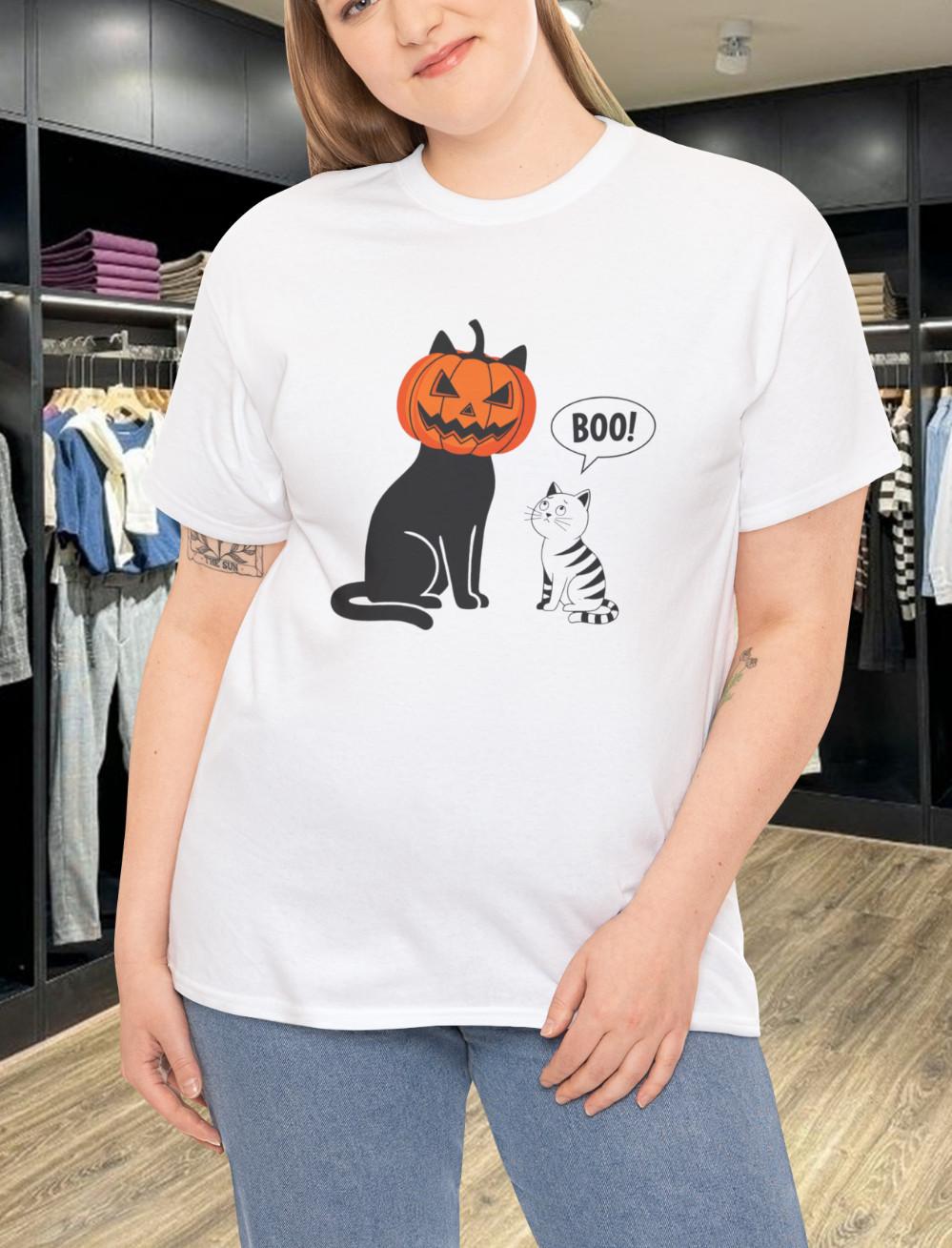 Pumpkin Halloween Cotton Unisex T-Shirt Mens Womens Tees Top S