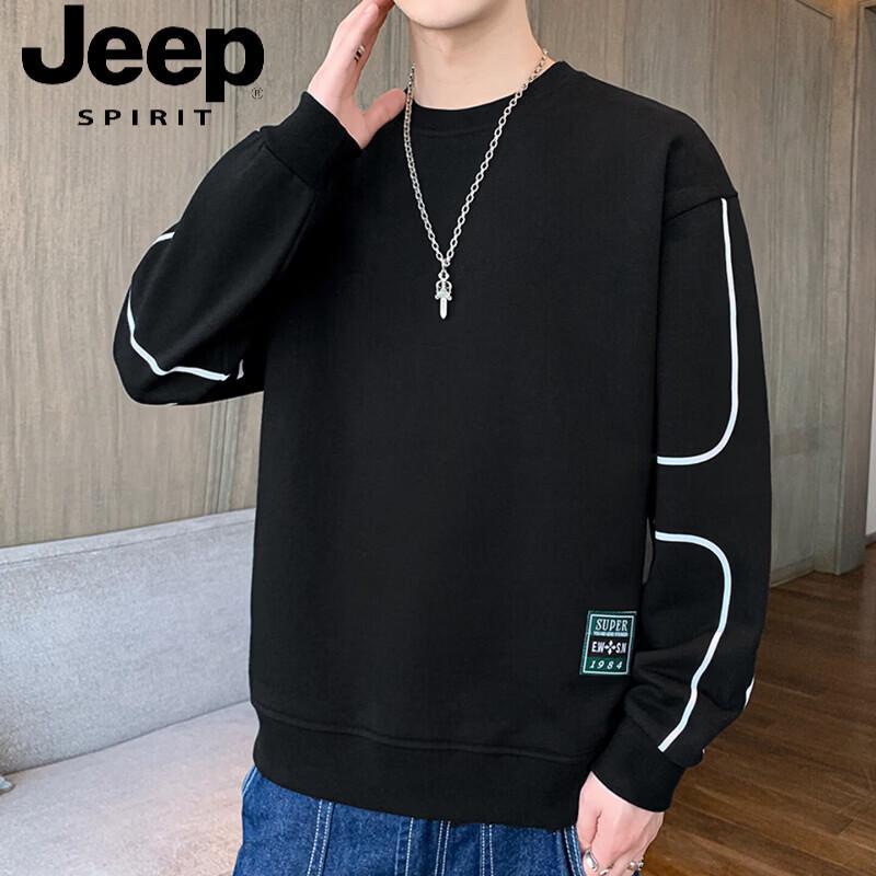 JEEP SPIRIT Men s Versatile Crewneck Long Sleeve T-Shirt M