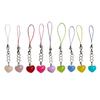 Love Heart Keyring Personalized Couple Keychain Handmade Cellphone Lanyard Unique Charm for Key and Earphone Cases