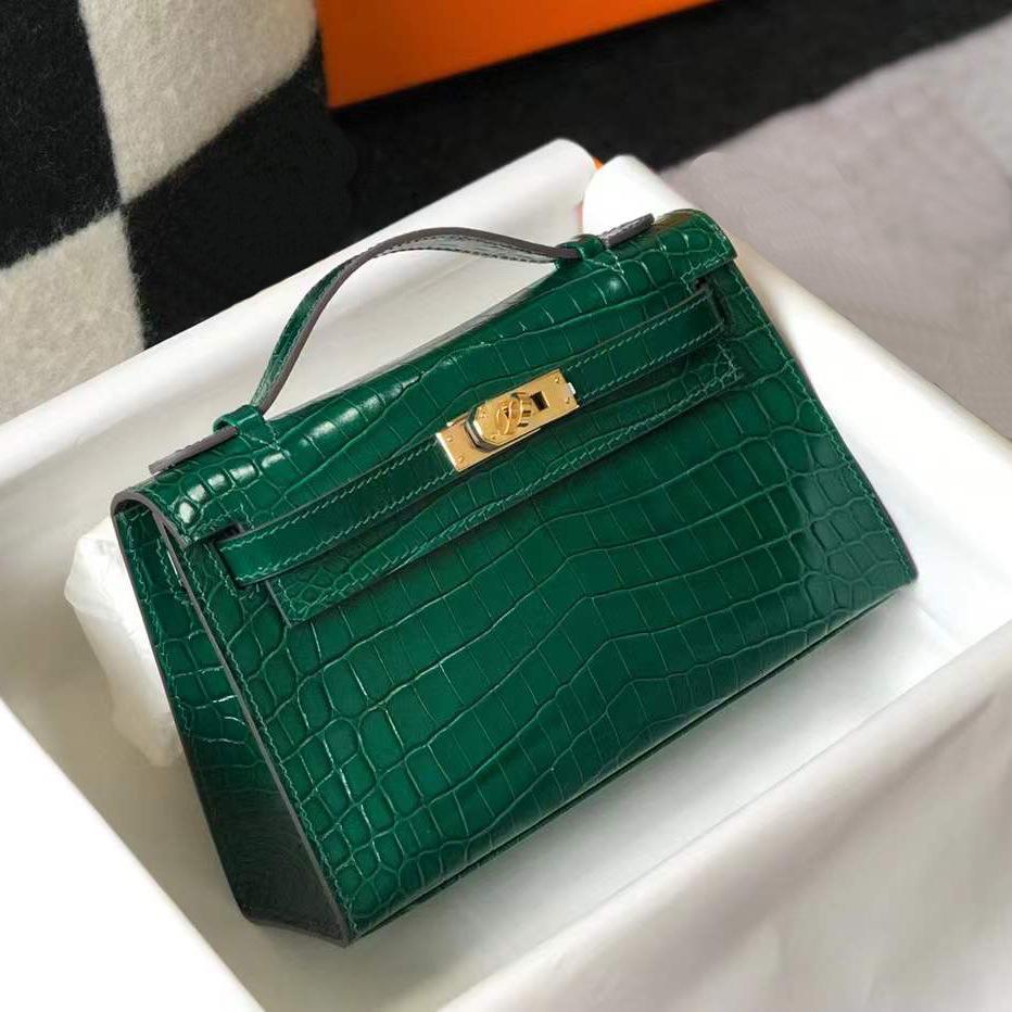 Kelli Bag Generation Mini Alligator Pattern Leather Small Square Bag Casual Fashion Shoulder Crossbody Handbag