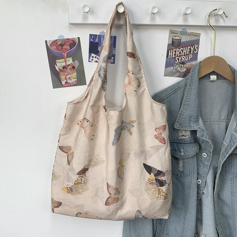 Light Canvas Bag Ambience Vintage Vest Shopping Bag