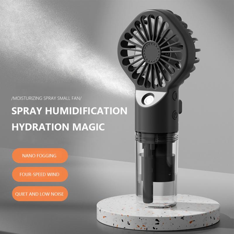 Mini ventilator de pulverizare portabil USB reîncărcabil umidificator portabil Răcitor de ceață Ventilator umidificator cu pulverizare de răcire pentru casă/birou/camin