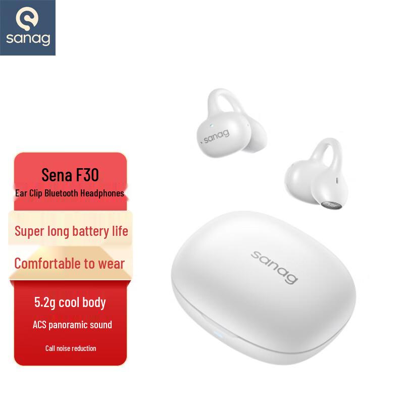 SANAG F30 Clip-On Bluetooth Earbuds